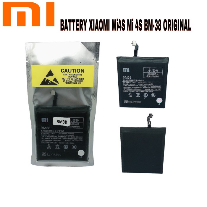 RUMAH TANGGA KEBUTUHAN RUMAH BATERAI AC 930 BATTERY BATERAI XIAOMI MI4S MI 4S BM38 BM-38 ORIGINAL 99