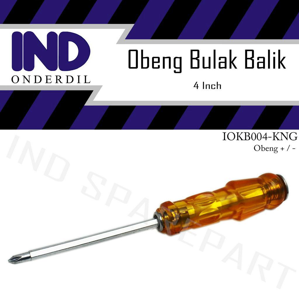 Obeng Kuning 2 Way Magnet Bolak-Bulak Balik-BB 4 Inch Plus-Ples Minus-Mines