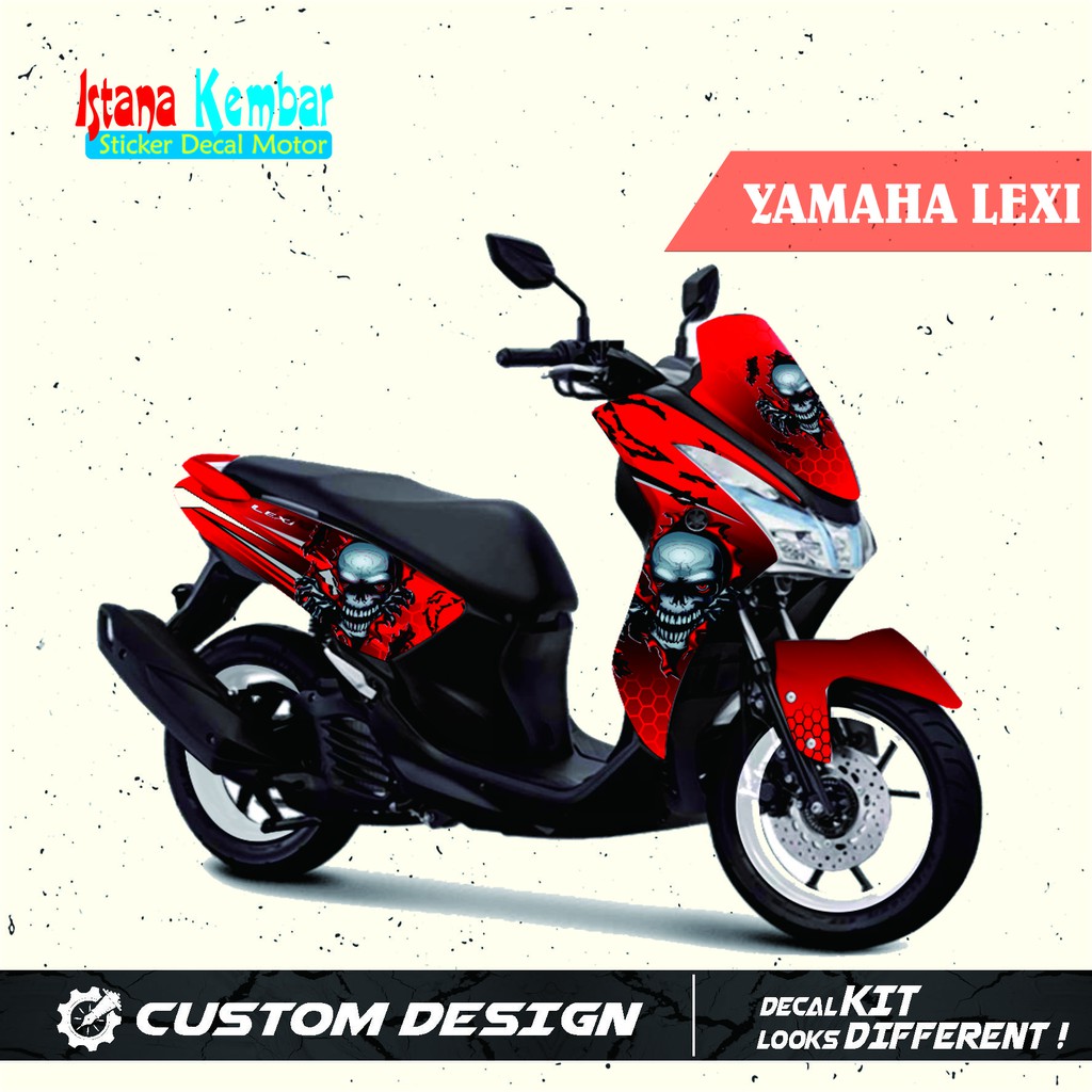 20 Ide Stiker Yamaha Lexi Merah Aneka Stiker Keren