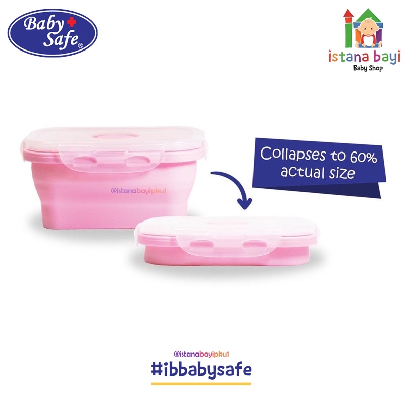 Baby Safe SC04 Collapsible Food Container 600ml/Peralatan makan bayi/peralatan makan anak