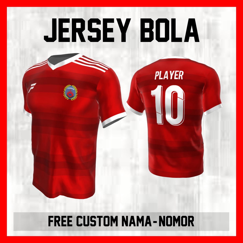 Kaos Bola Jersey Persipur Purwodadi Klub Strip Garis Baju Custom Nama dan Nomor Punggung - 383 Jerse