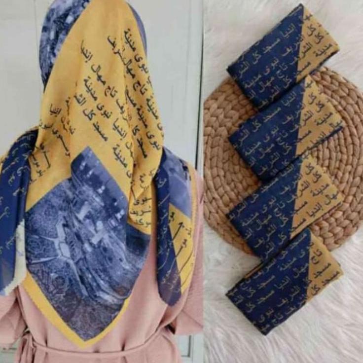 @New(n-4)|⭐ KERUDUNG HIJAB SEGIEMPAT MOTIF KORAN ARABIC KOREA JAWA TERBARU TERLARIS⭐makassi.