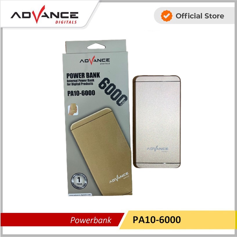 Advance Power Bank Slim PA10 6000mAh Powerbank