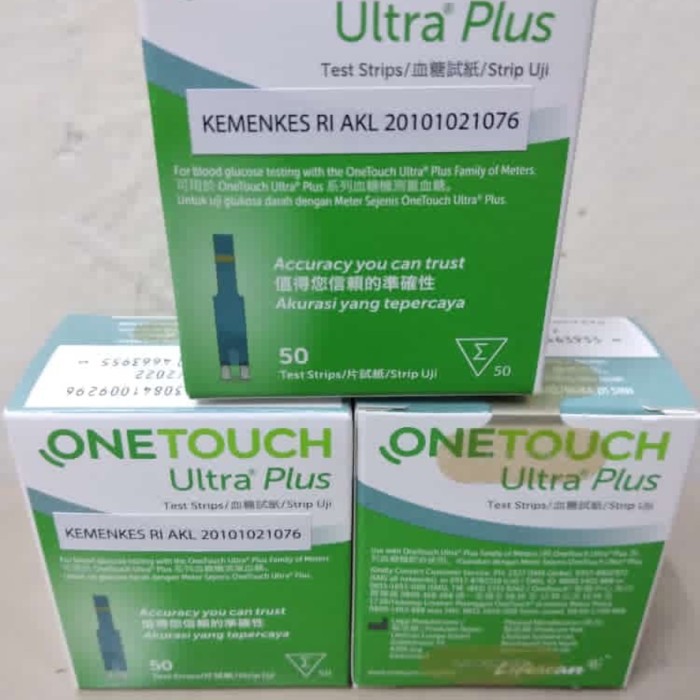 Isi 50 Strip One Touch Ultra Plus Strip Tes Kadar Gula Darah Stripe OneTouch