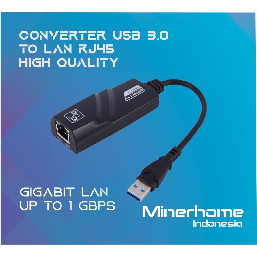 USB 3.0 To LAN Ethernet Gigabit Adapter Up To 1 Gbps