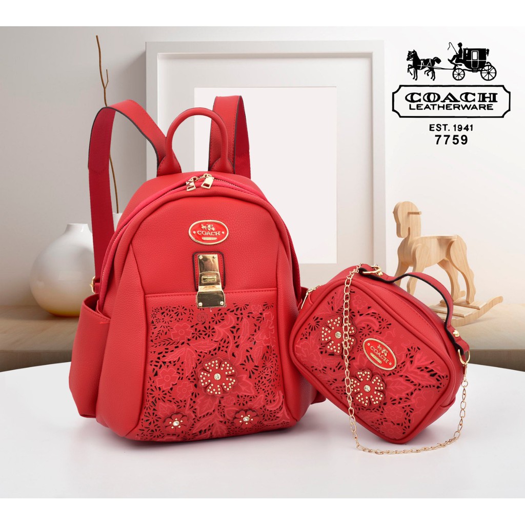 Ransel COACH Set 2 in one Series JJ ~ 7759 ~
