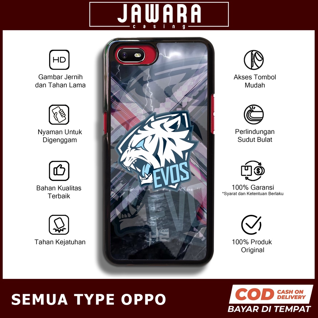 Case Oppo A1K Case Hp Oppo A1K Premium Glossy Jawara Casing [EVOS] Casing Hp Aesthetic Kesing Hp Kar