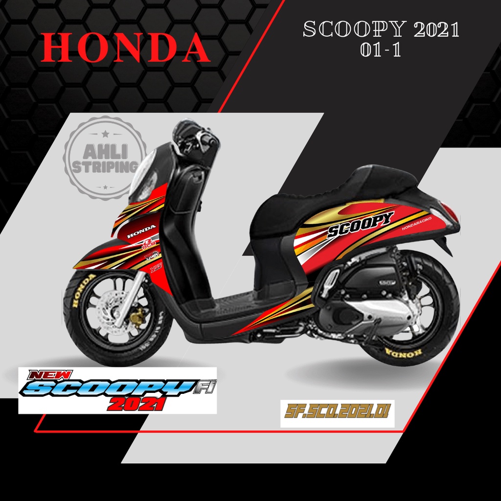 SCOOPY STICKER STRIPING SCOOPY 2021 - STIKER STRIPING LIST MOTOR HONDA SCOOPY 2021 VARIASI HOLOGRAM 