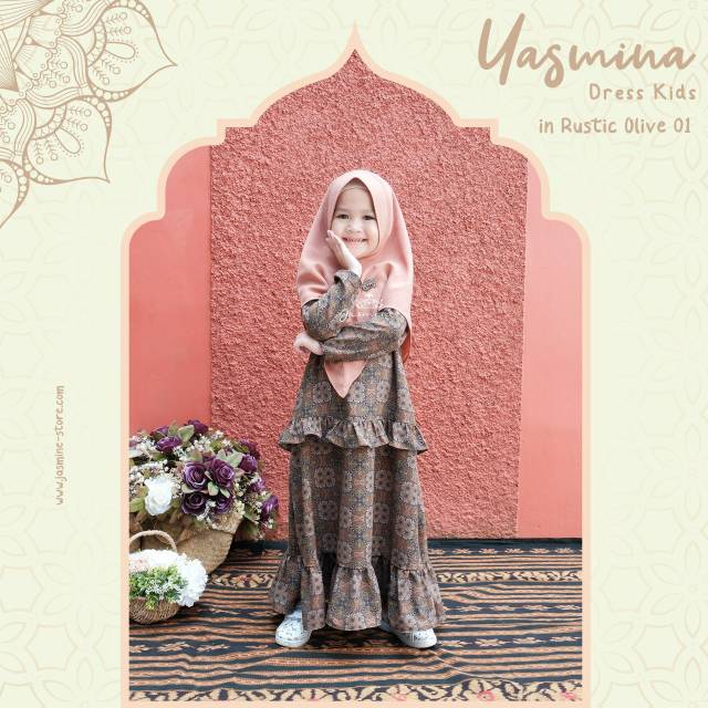 YASMINA DRESS By Jasmine, gamis couple, gamis anak branded