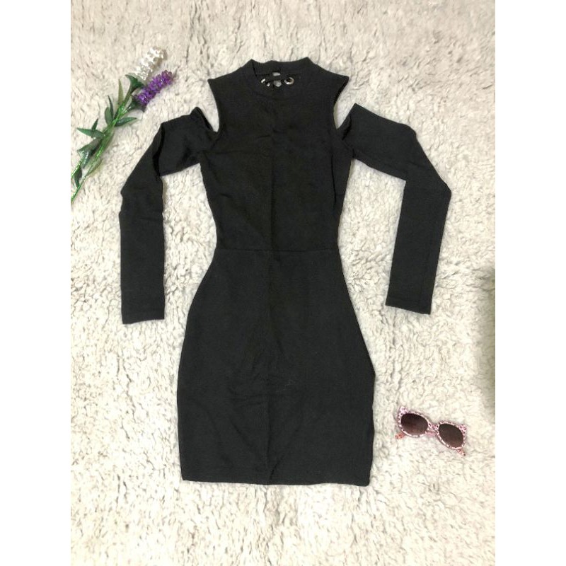 black dress h&m