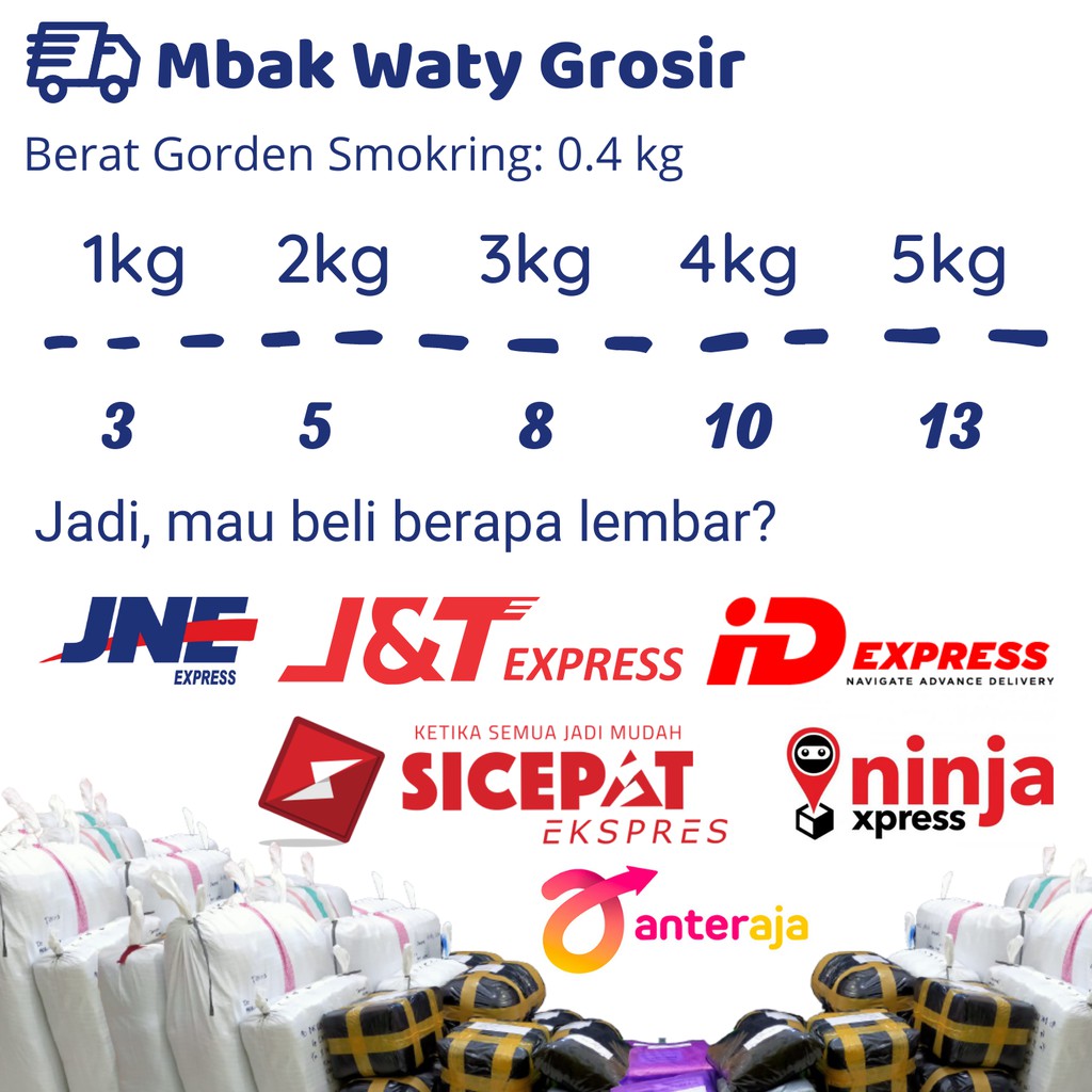 PALING LARIS!!! Gorden Smokring Besar Murah 12 Ring Tirai Murah Hordeng Homemade