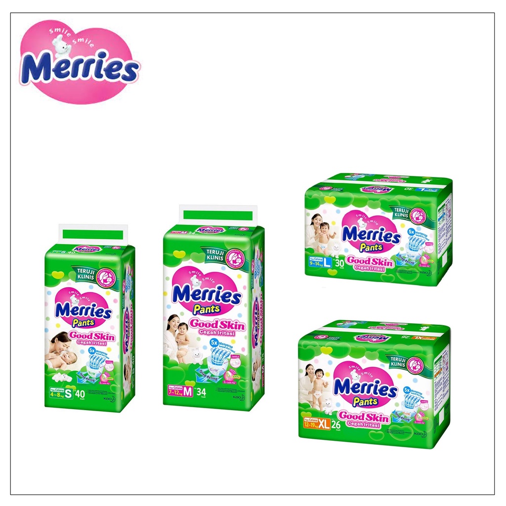 merries pants good skin s40 m34 l30 xl26