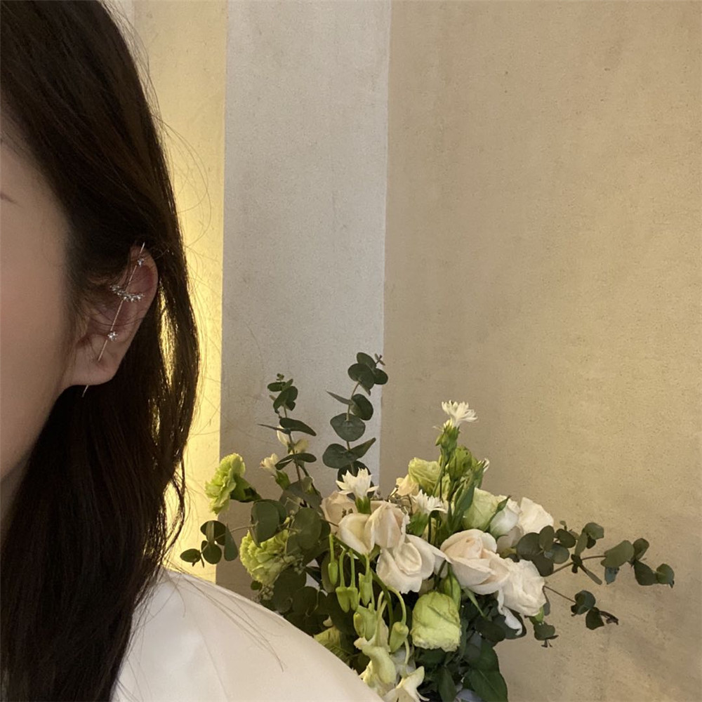 【COD Tangding】NEW Anting Gaya Korea Aksen Zircon Untuk Aksesoris Telinga