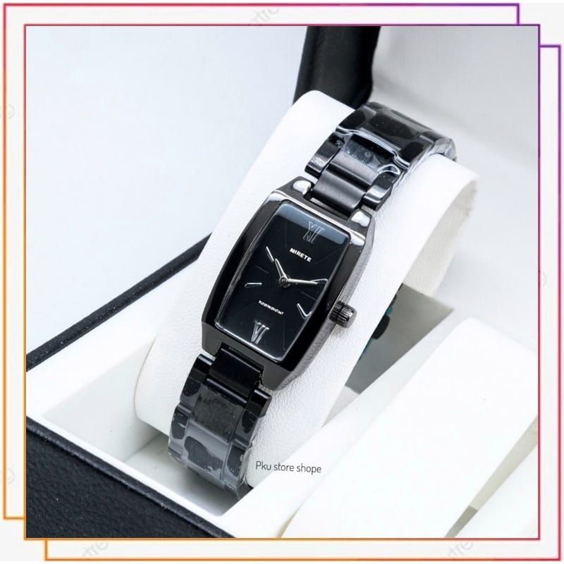 (BESS SELER) jam tangan cewek model oval terbaru mirete jam tangan wanita sporty free batrai jam tangan wanita terlariss cod jam tangan wanita import rantai anti karat bess seller miretw premium jam tangan cewek model persegi tahan air