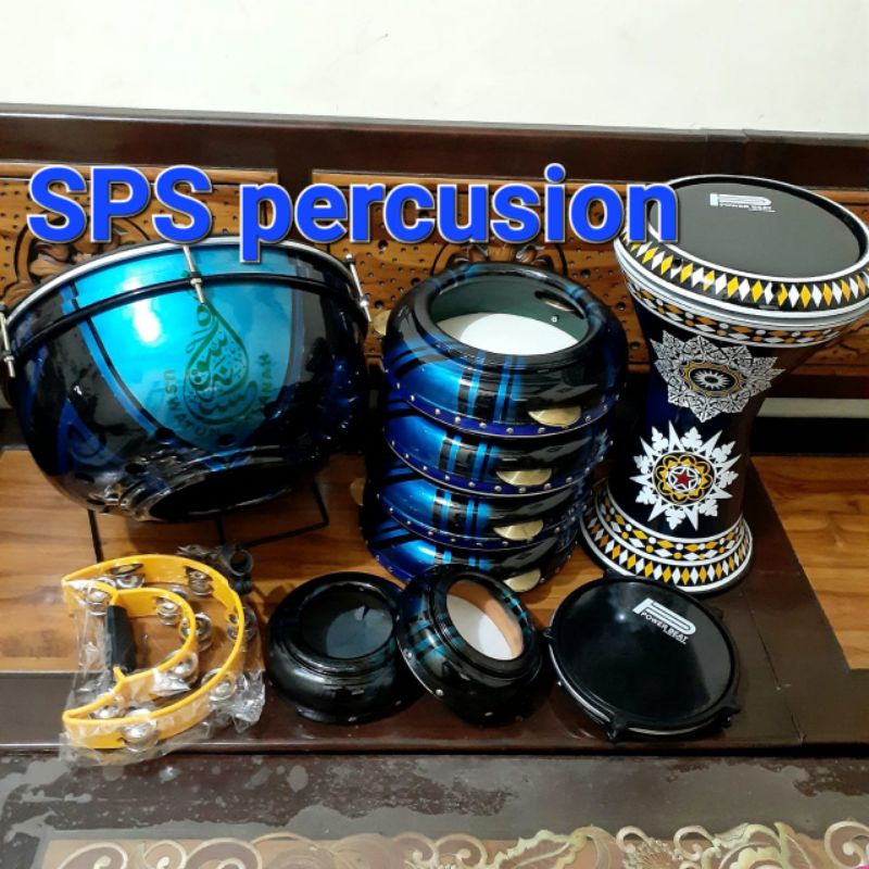 ALAT HADROH 1 SET KOMPLIT/ FUL TAS/ DARBUKA 9INC( TERMURAH)⭐️⭐️⭐️⭐️⭐️