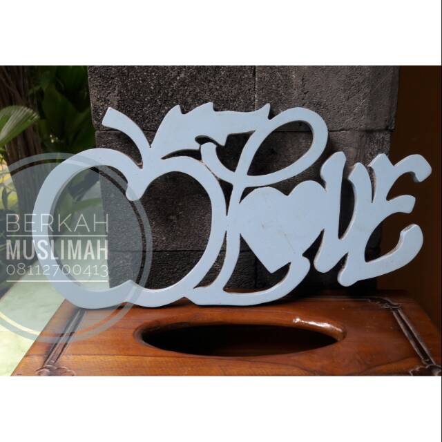 

Papan Nama Kayu Mdf Love /G01