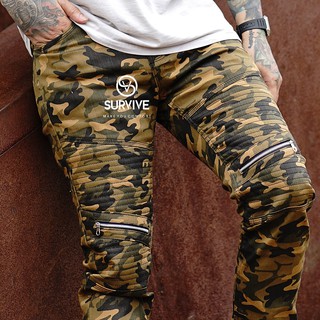  Celana  Jogger  Rider Motif Loreng  Camo Bhan Meral 