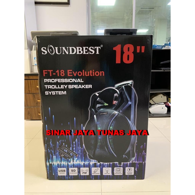 Speaker Portable 18 Inch Soundbest FT18 / Evolution USB MP3 Bluetooth Original