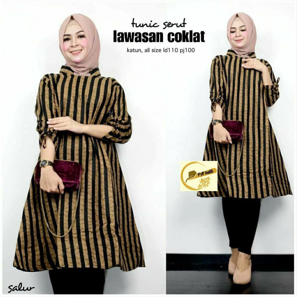 PROMO DISKON COD TUNIK BATIK WANITA MODERN TERBARU M L XL JUMBO ATASAN BATIK WANITA SERAGAM MURAH TERLARIS MOTIF COKLATAN BATIK SOLO BATIK PEKALONGAN TUNIK SERUT GENES JELITA TUNIC NAVBOR YELBOR WHITBOR CREAMBOR TUNIK SERAGAM KANTOR