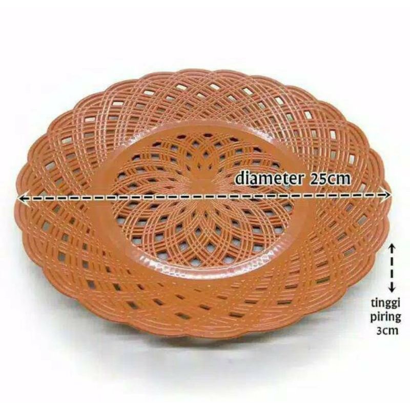 PIRING ROTAN PLASTIK 1 LUSIN / 12 PCS