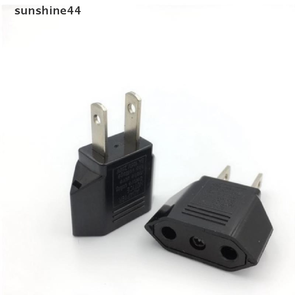 Sunshine Adapter Konverter Power Plug EU Ke US / USA Untuk Travel