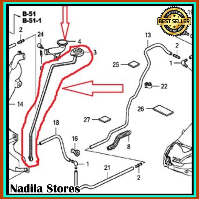 TUTUP TABUNG AIR WIPER CRV 2007 2008 2009 2010 2011 2012
