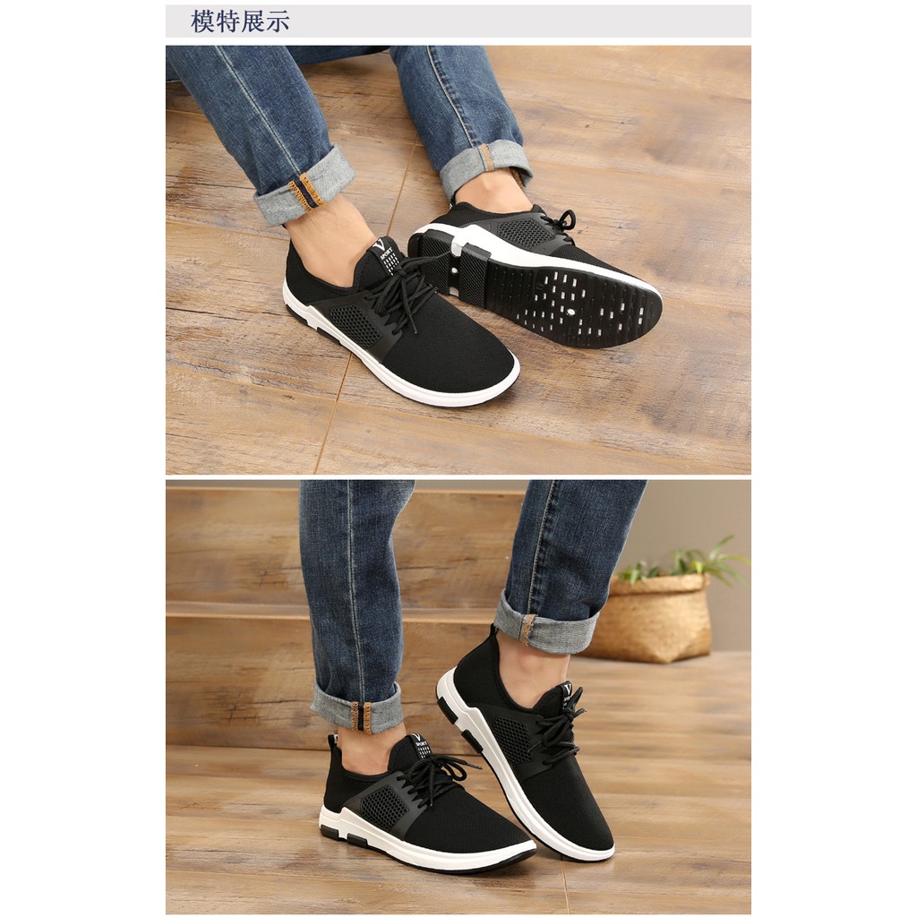 1001 IMPORT SEPATU SNEAKERS PRIA SPORT V TALI  !!! - 3 WARNA