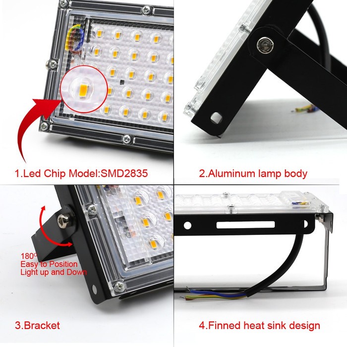 Lampu Sorot Flood Light Waterproof 4500 Lumens 50W Daylight 5000K