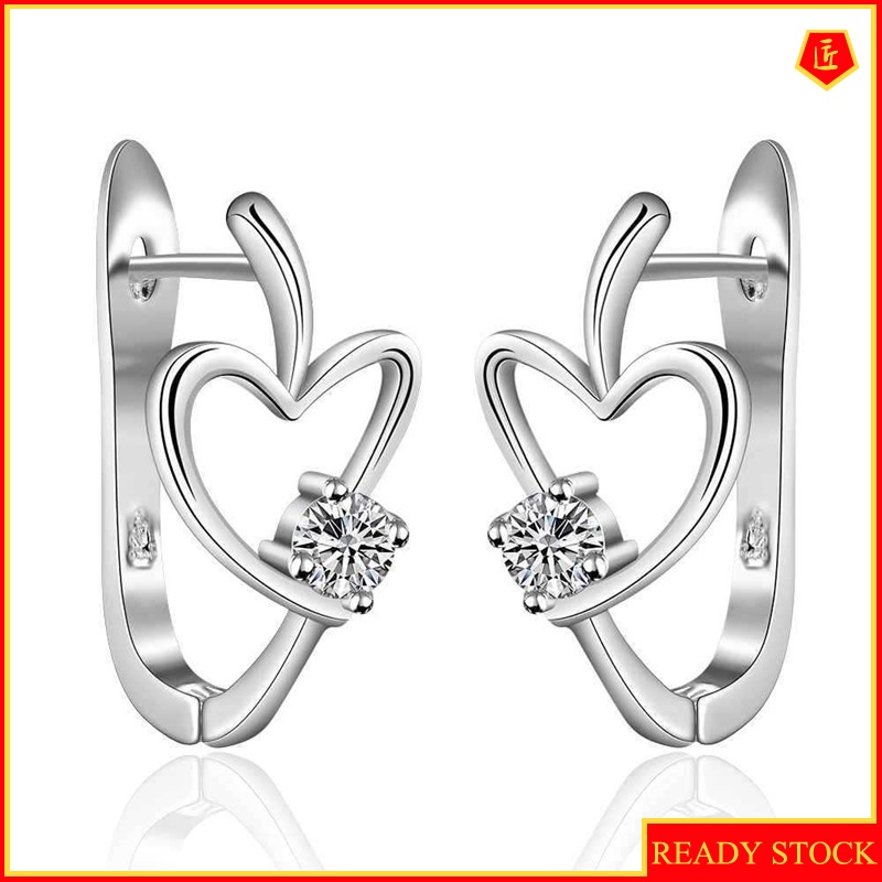 [Ready Stock]Fashion Hollowed-out Heart-Shaped Earrings