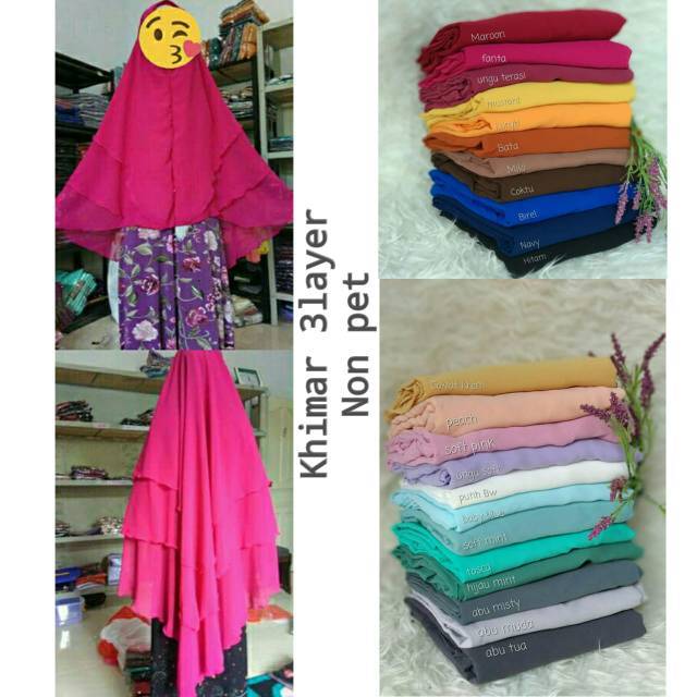 KHIMAR CERUTY 3 LAYER NON PET