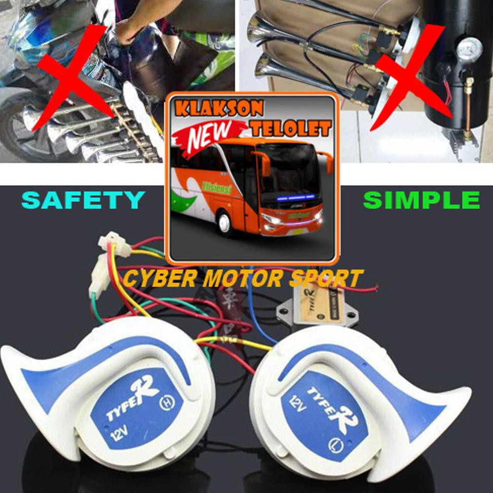 E0919 Klakson 22 Suara. Klakson Telolet.  Klakson Mobil / Motor. Klakson Telolet Elektrik. Klakson