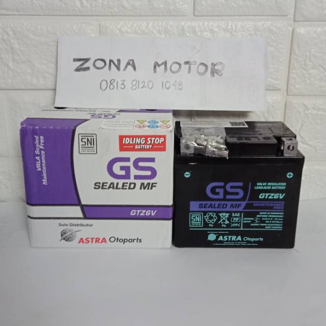 Jual AKI MOTOR HONDA CBR 150R GS ASTRA GTZ6V ASLI ASTRA OTOPART