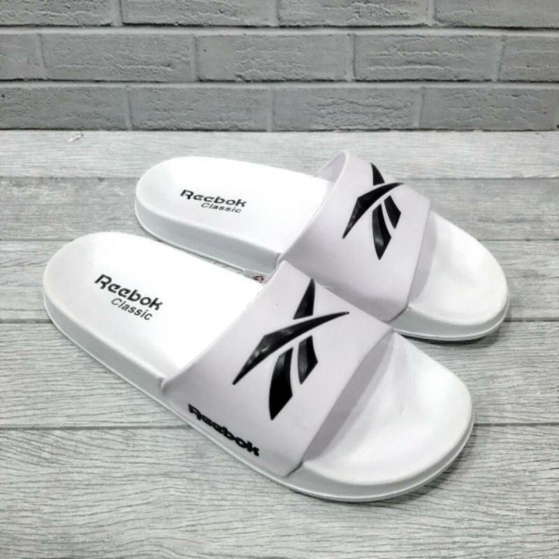 Sandal Rebook Sandal Slide Casual Pria Sendal Slide Sandal Reebook Flip Flop/ rebok / REEBOX Putih