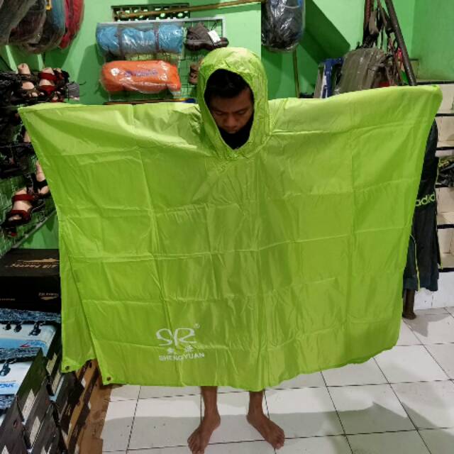 Jas hujan ponco sheng yuan waterproof, bisa untuk flyshet flysheet pleshit fly sheet