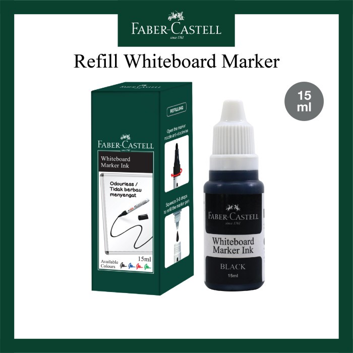 

Bergaransi Faber-Castell Whiteboard Marker Refillink 15Ml Bottle - Black Hemat