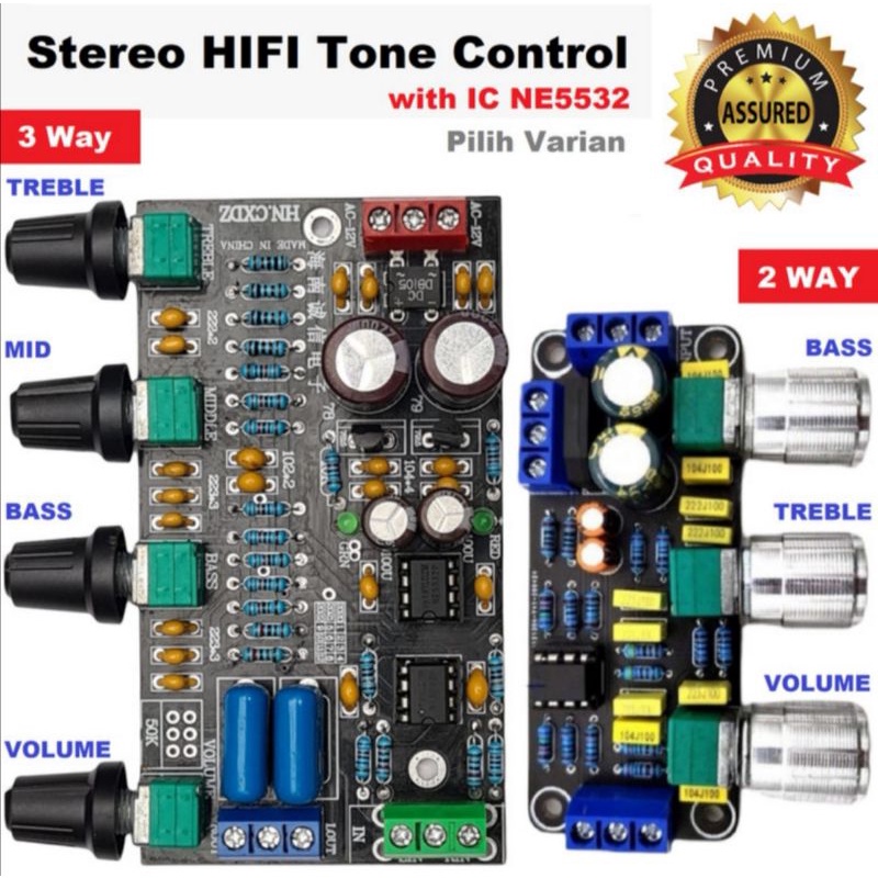 XH-A901 Preamp Tone Control NE5532 Hi-Fi Class Low Noise Pre-Amplifier