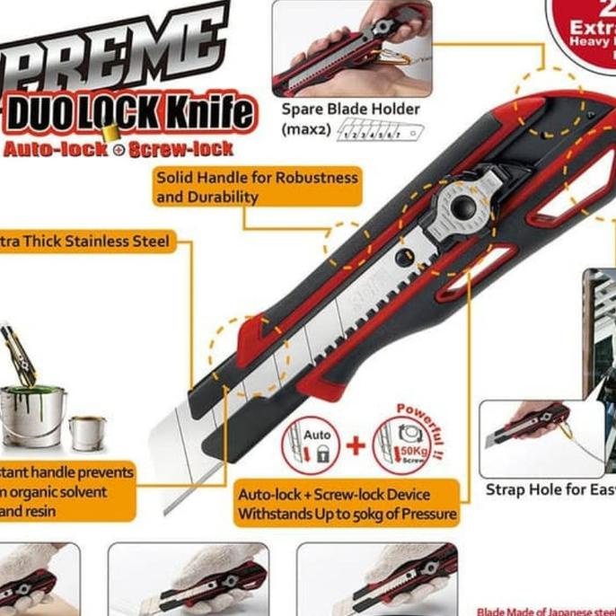 

Produk Unggulan Cutter Heavy Duty Sdi Supreme Duo Lock 0445C Diskon