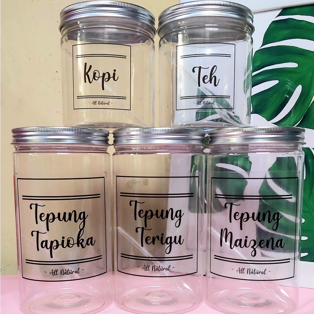 Toples bumbu estetik / toples bumbu free stiker / toples tutup silver/ toples bumbu / toples pink / 