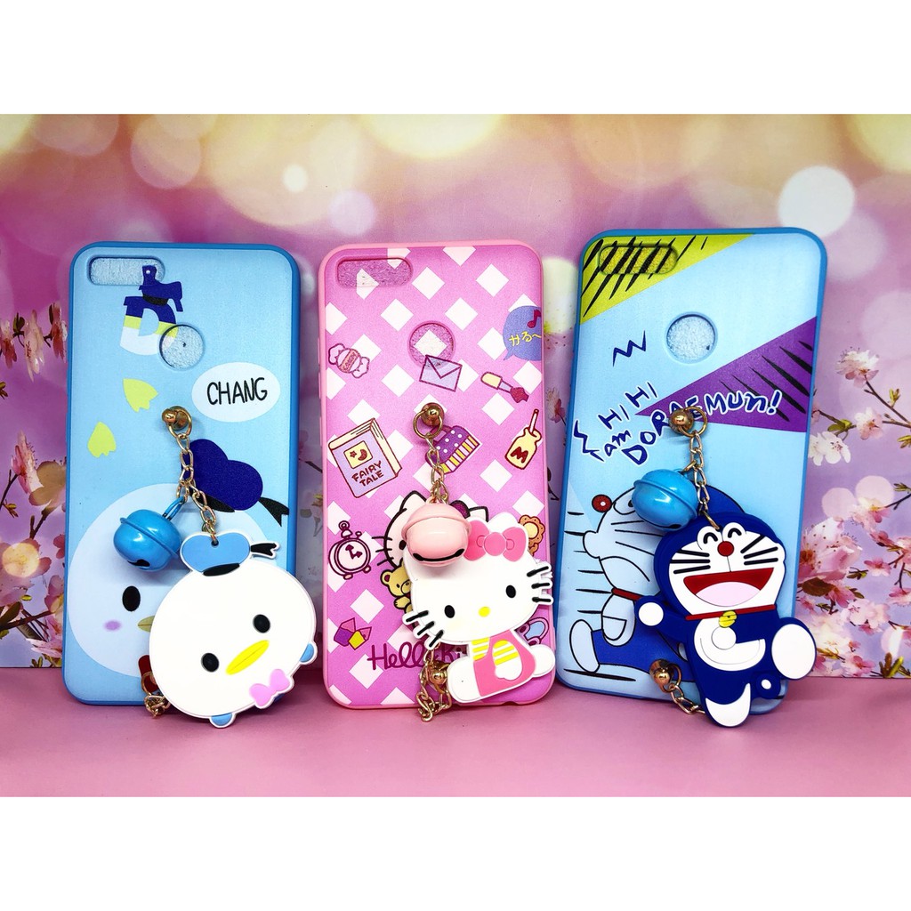 Softcase Silikon Lonceng karakter doraemon HelloKitty Keropi Xiaomi Redmi Pocophone F1,Note 5 Pro