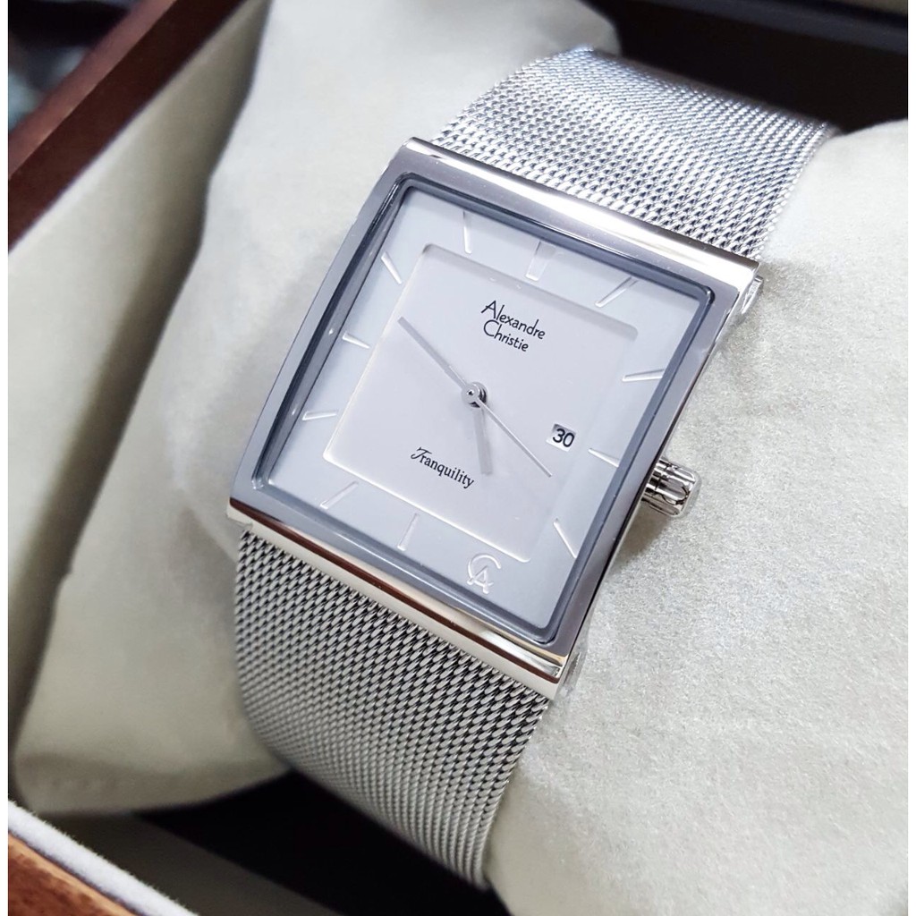 Alexandre Christie AC8333L Jam Tangan Wanita Stainless Steel silver putih