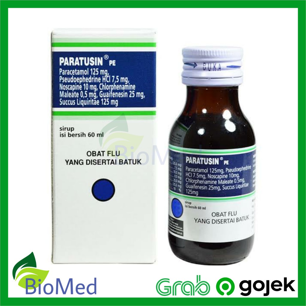 PARATUSIN PE Sirup 60 ml - Syrup Obat Pusing Flu Batuk Pilek Demam