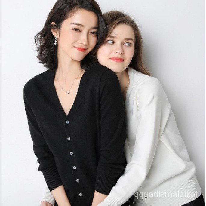 cardigan wanita cardigan rajut halus korea jepang import lembut pakaian wanita atasan outwear