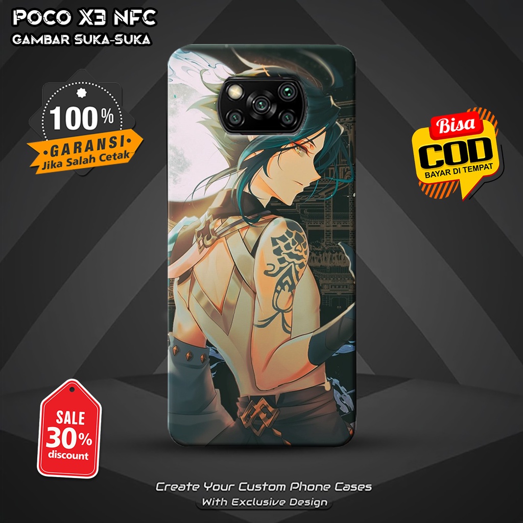 Case Custom Poco X3 NFC Kualitas High Grade Anime / Banyak Pilihan Bahan / Luxury Glass Case Poco X3