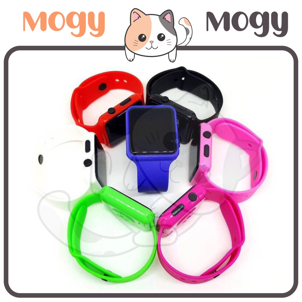 MOGYMOGY J138 Jam Tangan LED Wanita Pria Bahan Silikon Digital Watch Fashion Unisex