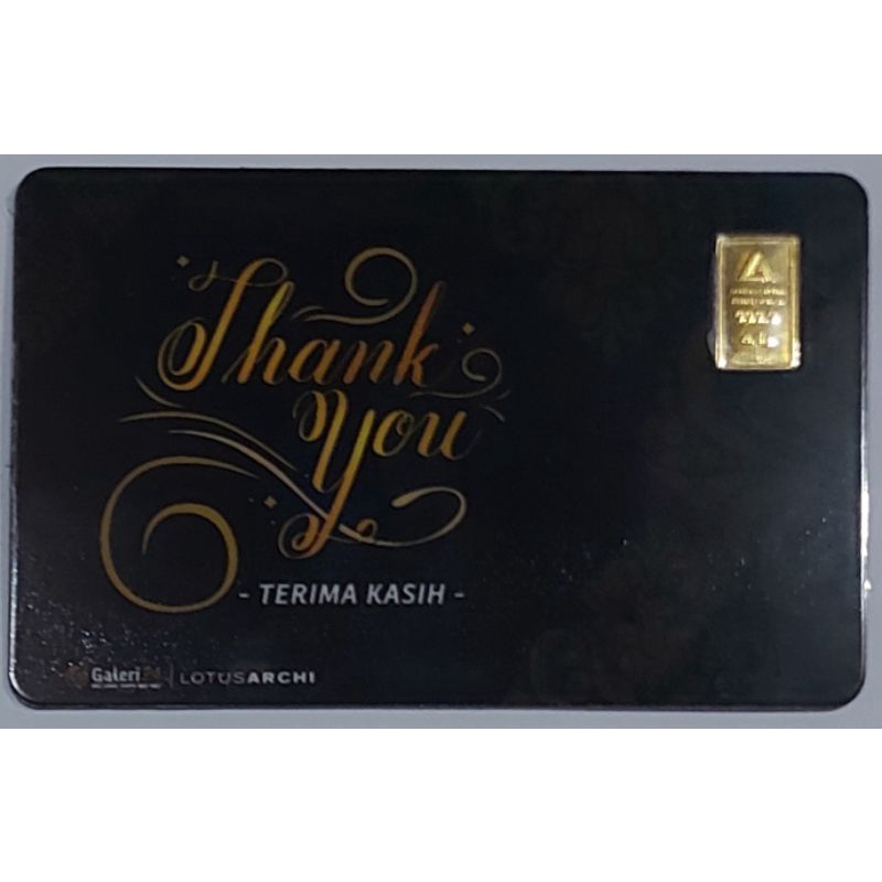 Logam Mulia Lotus Archi Galeri24 Thank You Terima Kasih 0.5 Gram