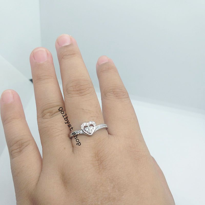 CINCIN PERMATA LOVE KECIL SILVER