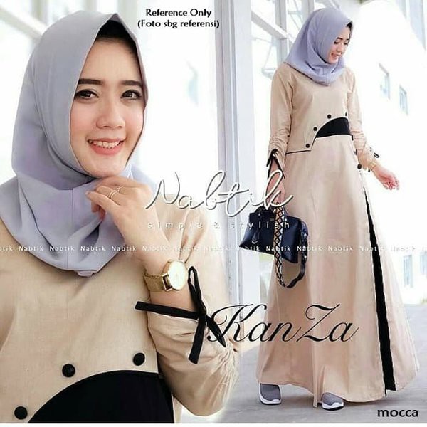 kanza dress Muslim Fashion/Fashion Wanita/Dress Tanpa Hijab/Bisa COD