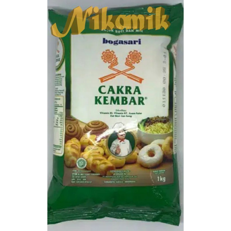 

Tepung Terigu Cakra Kembar Premium Tepung Terigu Roti & Mie 1kg