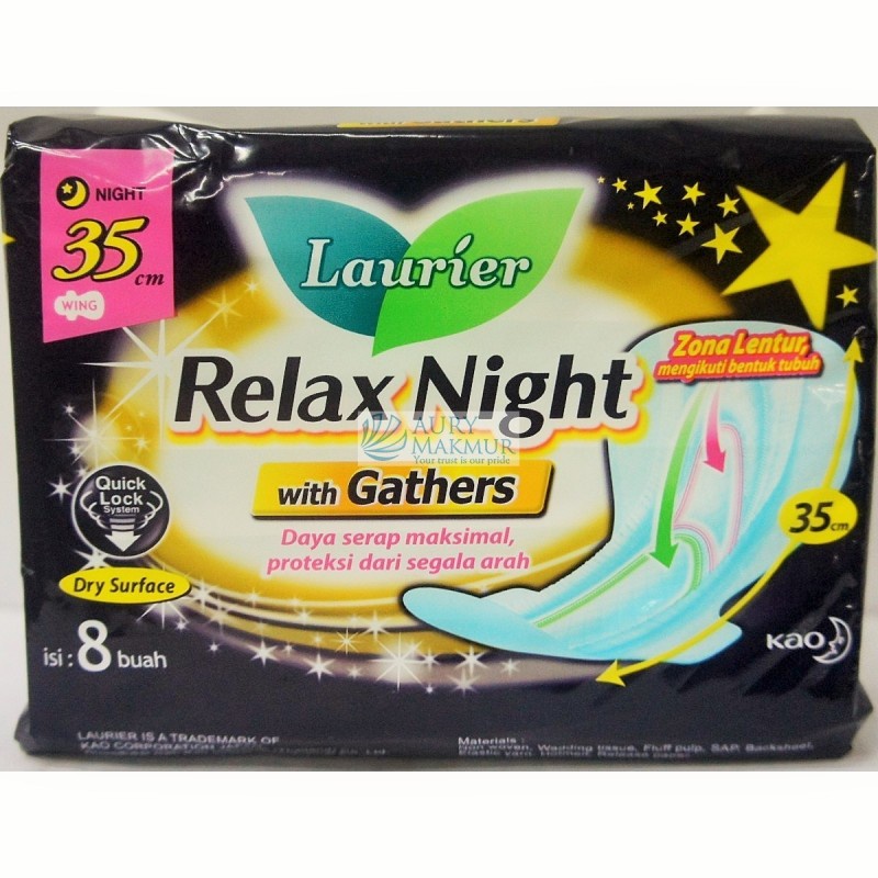 LAURIER RELAX NIGHT WITH GATHERS 35CM 8'S (18)