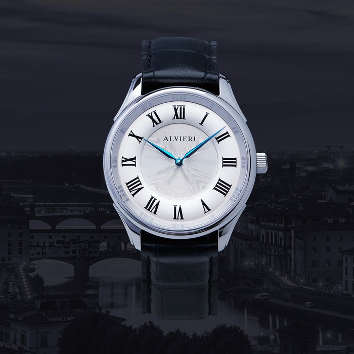 ALVIERI - Firenze Classic - Silver case 40mm White(AFE 111)